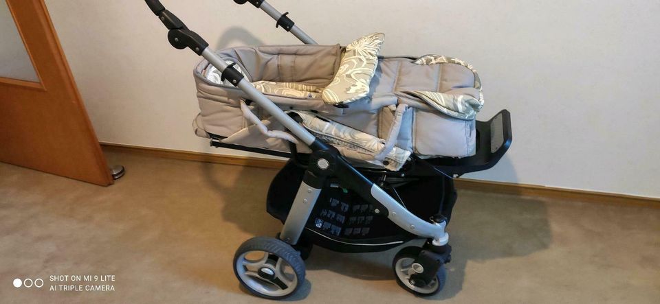 Gepflegter Kinderwagen hellgrau Cosmo 2011 Teutonia in Altenstadt an der Waldnaab