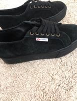 SUPERGA ❤️ schwarz Gr. 39, Leder Nordrhein-Westfalen - Rheine Vorschau