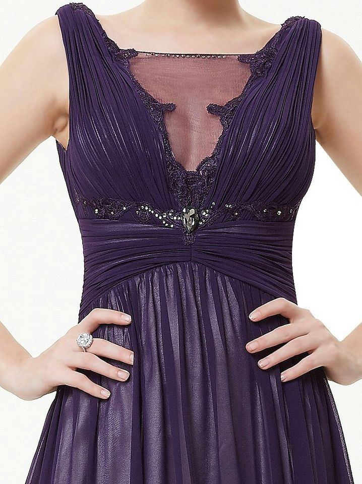 Abendkleid ~ Kleid Ballkleid mit Spitze violett 34 neu in Osnabrück