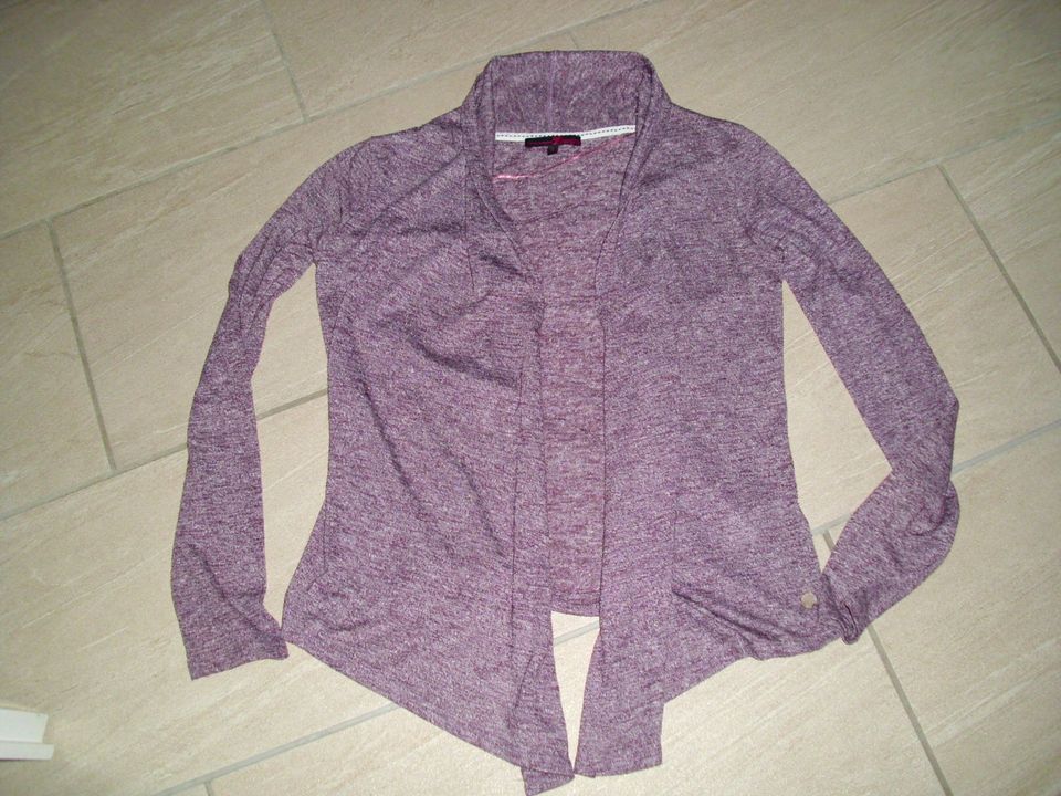 Tom Tailor Cardigan / Jacke Gr. S wie NEU Magentafarbig / weiß in Bönen