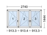 Kunststoff - Fenster 3 teilig - weiß Niedersachsen - Dötlingen Vorschau