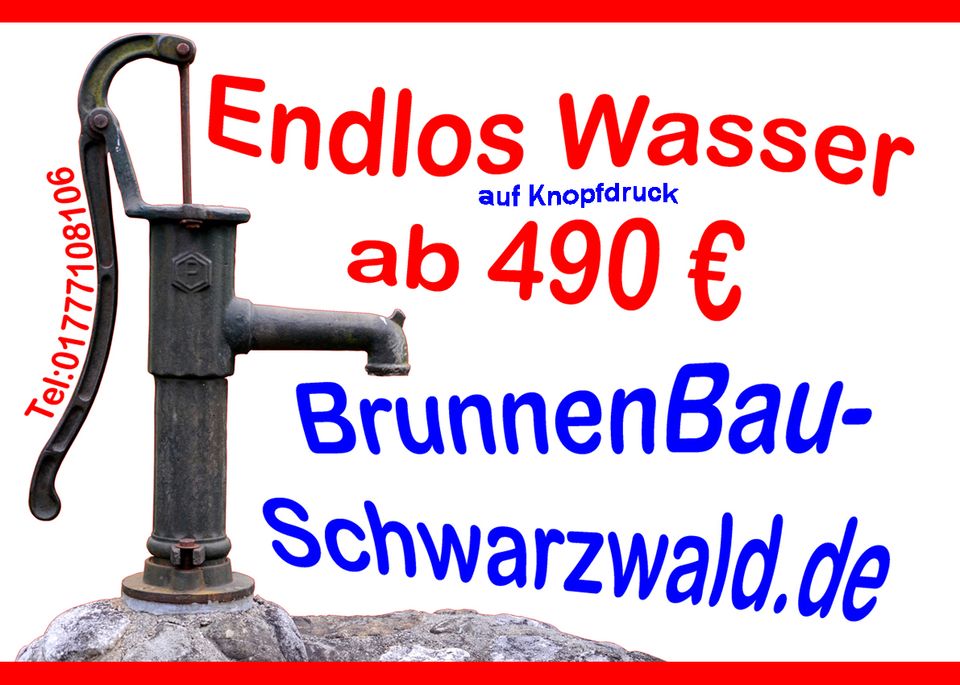 Brunnenbau.Spitze Handgefertigt für Brunnen, Drehbank Dorn, in Schutterwald