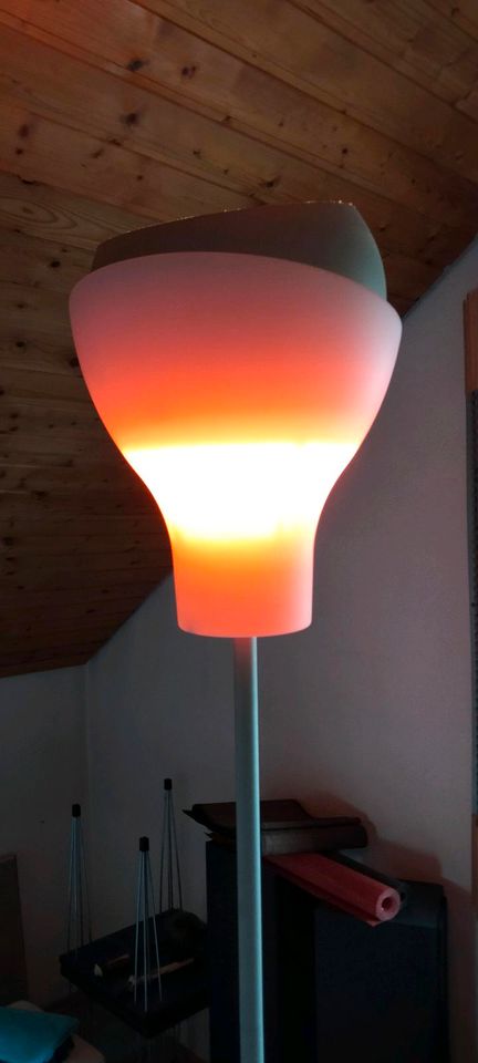 Stehlampe mit Lichteffekten in orange oder blau in Heusenstamm