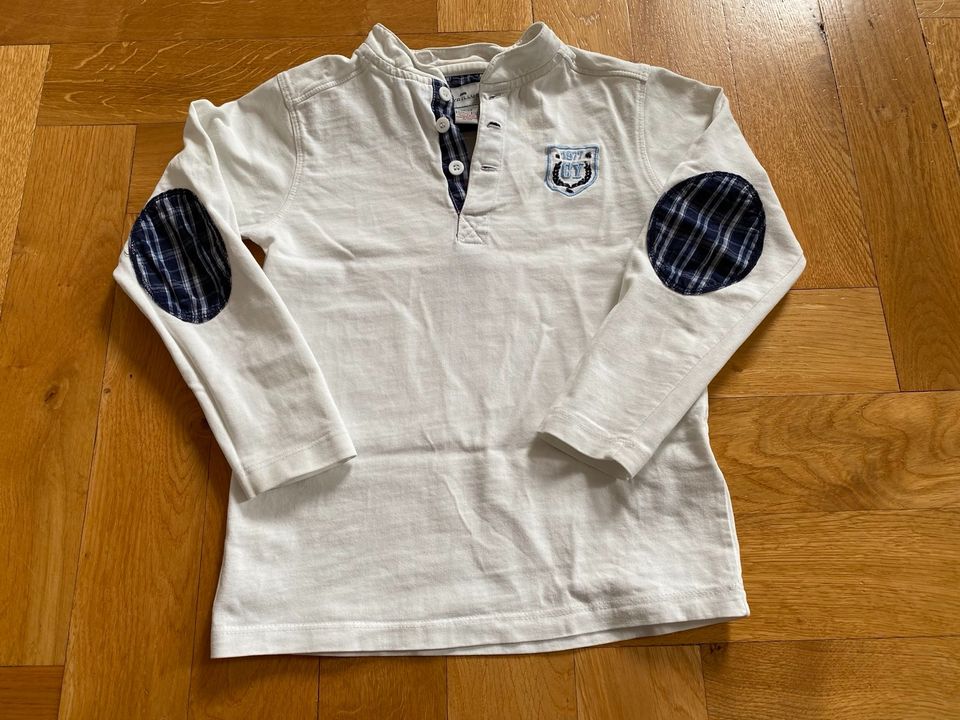 Cyrillus langarm Shirt 114 Oberteil Jungen weiß 110/116 in Berlin