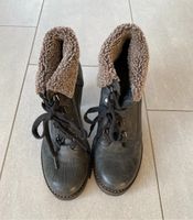 Ankleboots Stiefelletten schwarzgrau mit Wolle zum Krempeln Schleswig-Holstein - Ahrensburg Vorschau