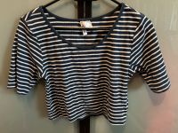 Crop Top, Blau/Weiß, H&M, Gr. 40 Niedersachsen - Beedenbostel Vorschau