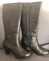 Schwarze Stiefel, Gr. 39,5, Absatz 7cm, Anti-Shokk Technologie Hessen - Edertal Vorschau