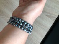 Unikat! 3-reihiges Armband,blaue Süßwasser-Zuchtperlen,925 Silber Bayern - Roßtal Vorschau