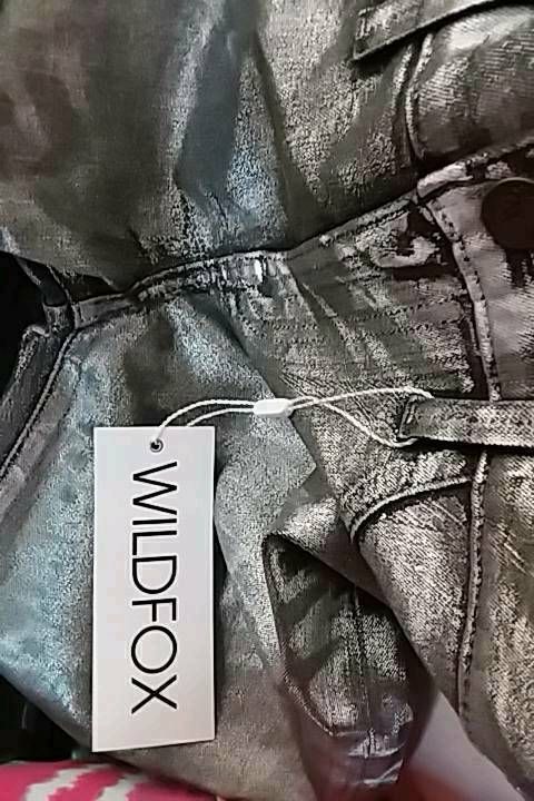 Wildfox Skinny Magic twinkle Röhre Jeans Marianne Silber, 29, neu in Düsseldorf