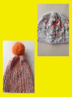 Mütze mit Bommel handmade / Beanie m Rose, Herz & Banner Sachsen - Wyhratal Vorschau