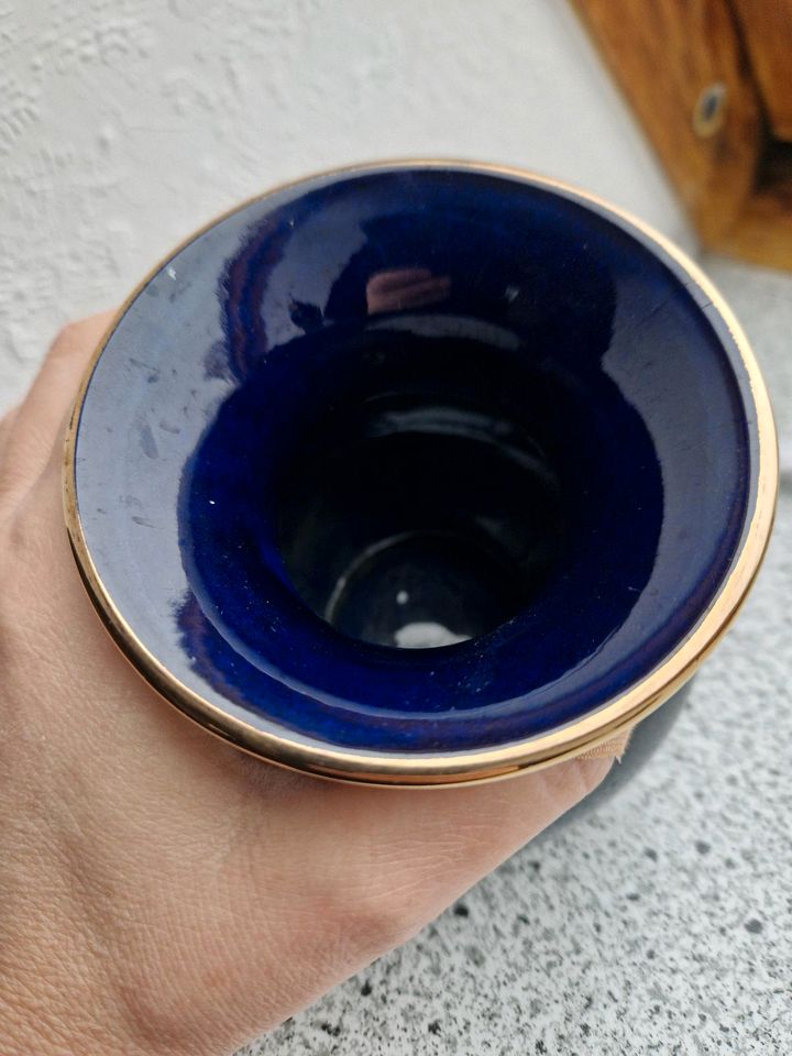 antike Vase Kobald blau in Wagenfeld