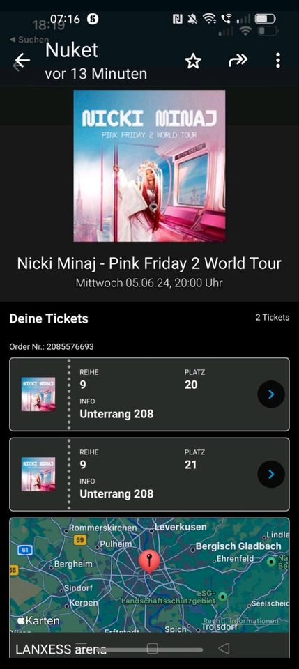 Konzert Karten Nicki Minaj in Oberhausen