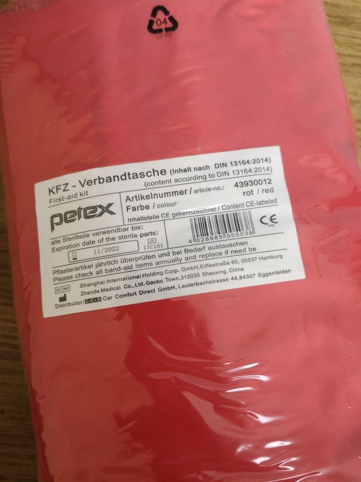 KFZ-Verbandtasche First-aid Kit Sanikasten Erste Hilfe NEU OVP in Trendelburg