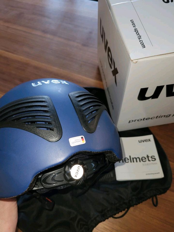 Neuwertig Helm Reithelm Uvex Blau Xxs-s 52,53,54,55,56 in Verl