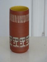 Alte Vase Keramikvase Zylinder-Form Terrakotta Gelb Print Germany München - Au-Haidhausen Vorschau