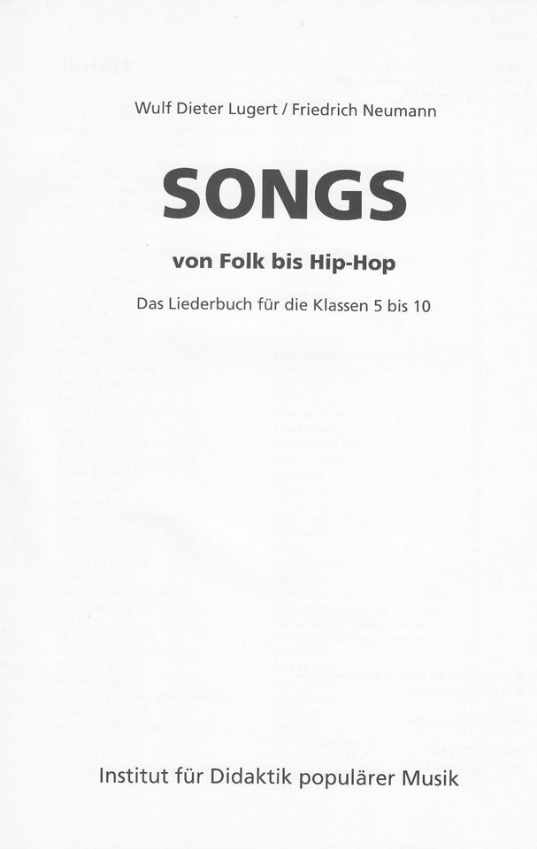 Von Folk bis Hip Hop – Songs, Liederbuch in Göttingen