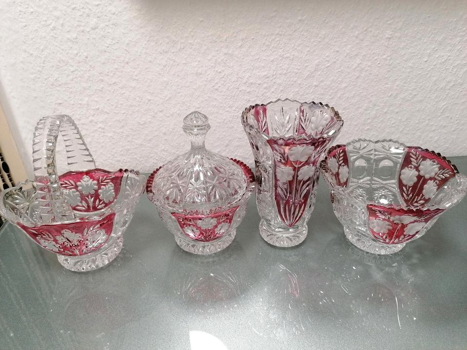 Deko Glas 5er Set - Herzvase geschenkt in Stahnsdorf