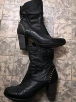 MJUS Echtleder Stiefeletten schwarz Gr. 39 mit Absatz Nordrhein-Westfalen - Ense Vorschau