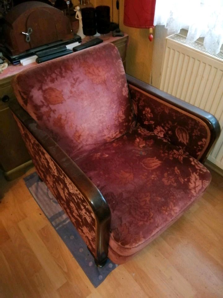 Antike Sofa Garnitur Sessel Art déco 40er Jahre in Dortmund