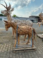 Pferd Teak Holz Skulptur - Pferde - Deko Haus Garten Villa - neu Niedersachsen - Rinteln Vorschau