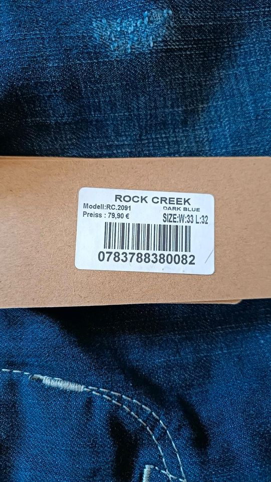 Rock Creek dark blue RC 2091 W:33 L:32 dunkelblau L neu Jeanshose in Salzwedel