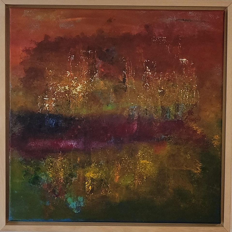 Original Acrylbild, Abstrakte Kunst, Gemälde, Malerei, 60x60 in Feldberg