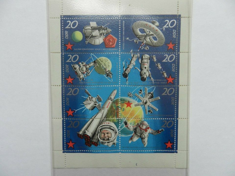 Briefmarken DDR 10 Jahre bemannte sowjetische Weltraumflüge in München