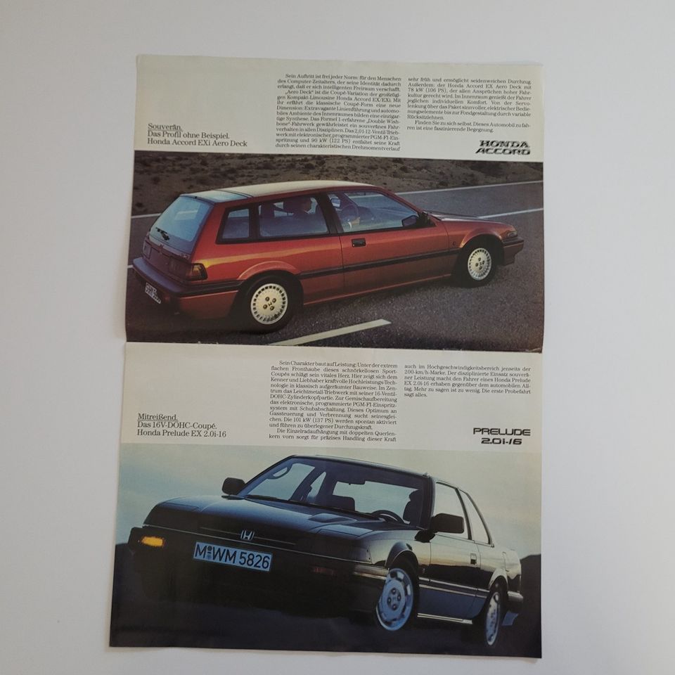 Prospekt/Broschüre Honda 1986 Accord/Prelude/Civic/Jazz in Landau in der Pfalz