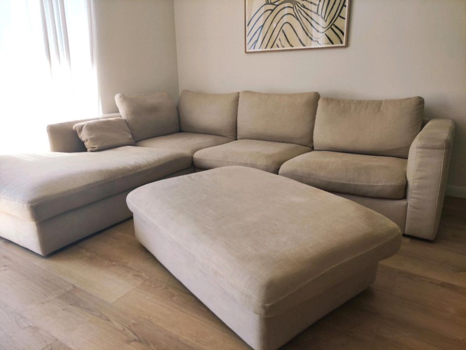 Ecksofa Couch Sofa Hocker Wohnlandschaft Lounge in Wathlingen