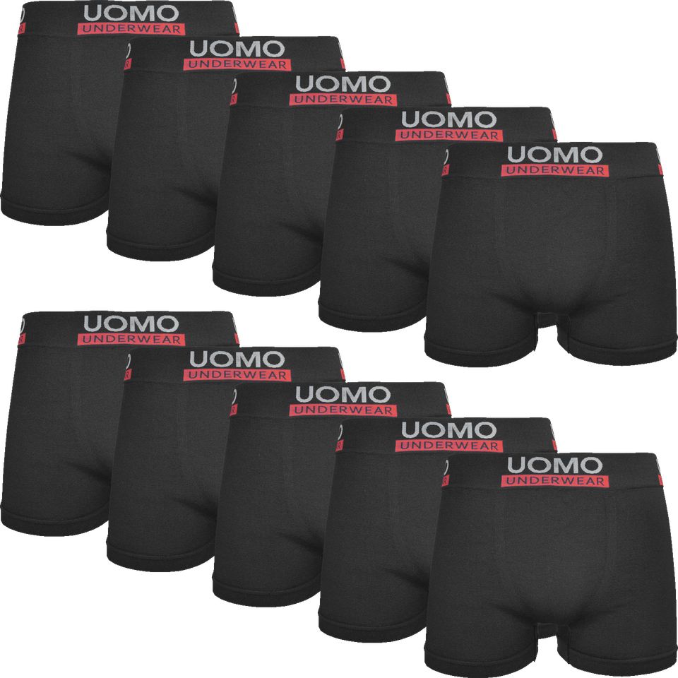 Herren Basic 10-pack Mikrofaser Boxershort schwarz. M/L -XL/XXL in Traben-Trarbach