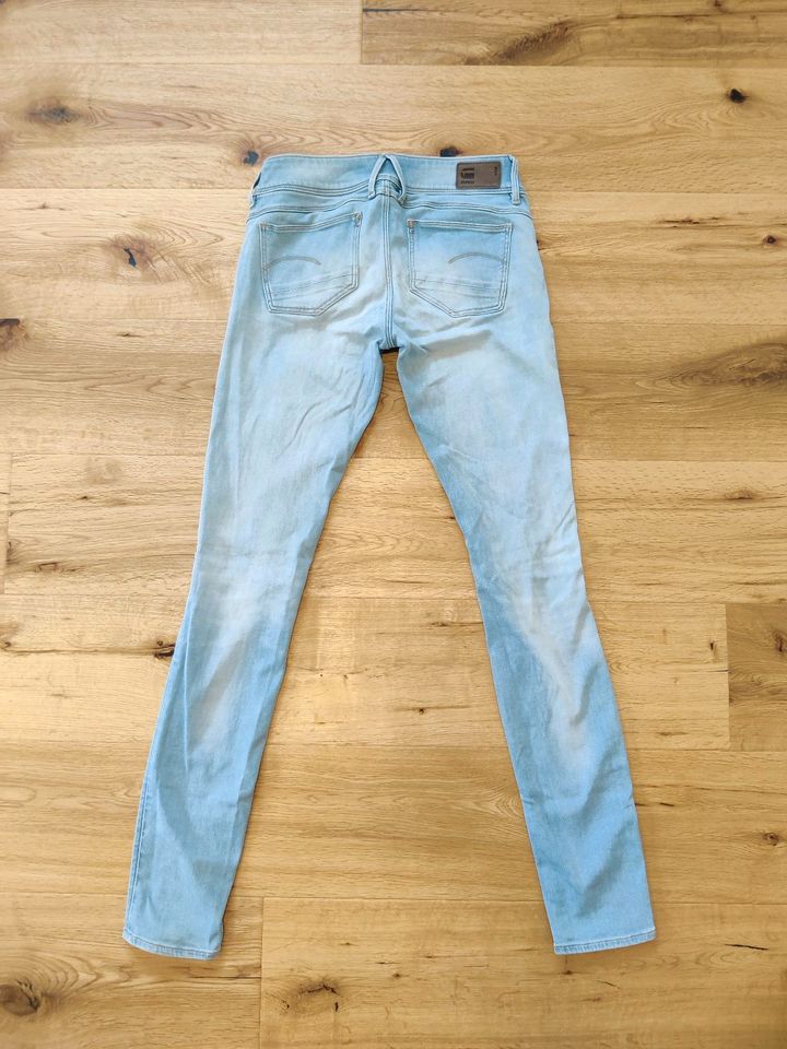 G-Star Lynn Mid skinny Jeans denim hellblau stionewashed in Lorch