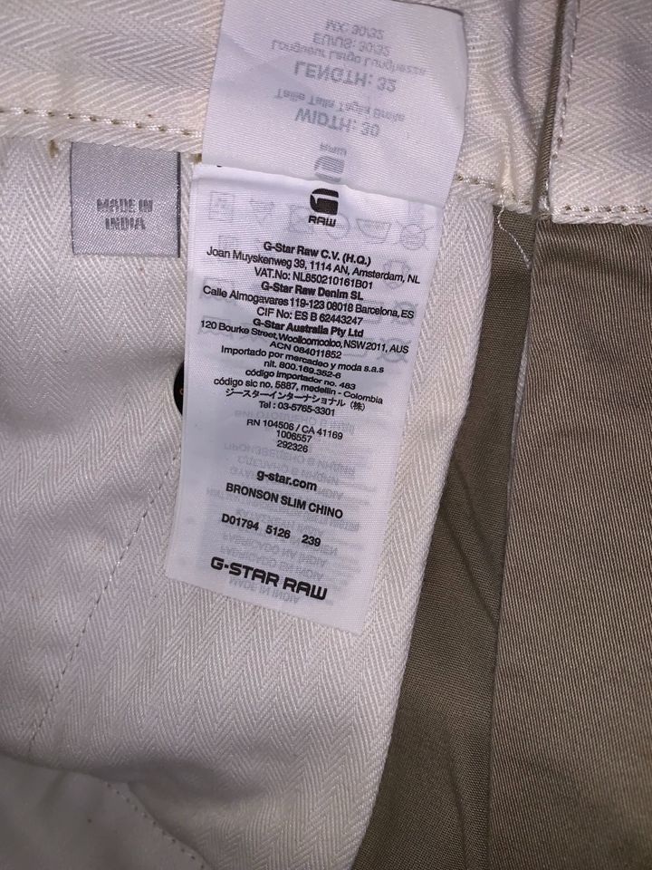 G-Star RAW Bronson Chino Hose (Slim) W30 x L32 *NEU+TOP* in Düsseldorf