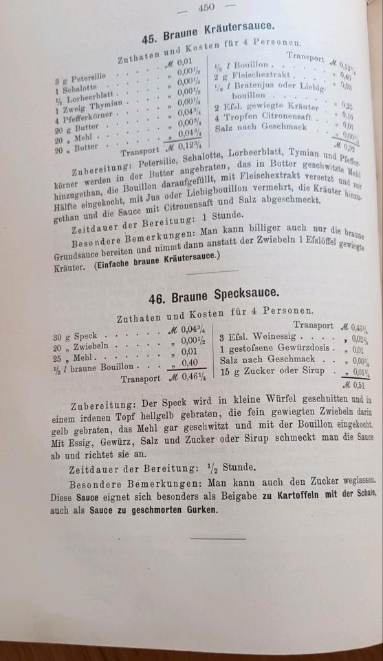 Kochbuch ca. 1900 zu verkaufen in Braunschweig