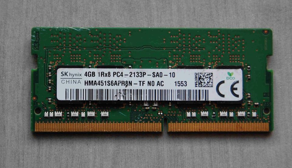 Hynix  Arbeitsspeicher 4gb 1Rx8 PC4-2133P-SAO-10 in Nördlingen