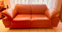 Modernes Echtleder Sofa, Zweisitzer Couch , warmes Orange Hessen - Heidenrod Vorschau