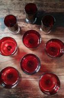 Glas Schale Gläser Sekt Wein Dessert Teelichthalter rot Leipzig - Wahren Vorschau