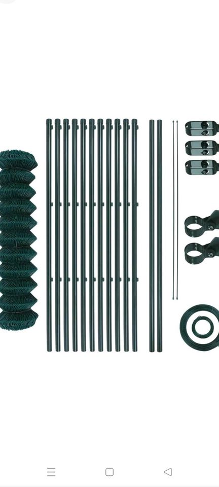 Maschendrahtzaun 1,97 x 25 Meter Komplettset in Niederorschel