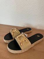 Sandalen Pantoletten beige Gold neu Bayern - Marktheidenfeld Vorschau