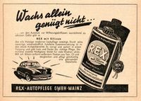 Rex Autopflege "Silicon"  Werbeanzeige Reklame Vintage-Deko 1956 Baden-Württemberg - Steinen Vorschau