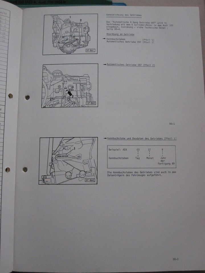 1 ORIG. REP-LEITFADEN AUDI 100 1983-, AUDI 200 1984-,AUTOM-GET in Würzburg