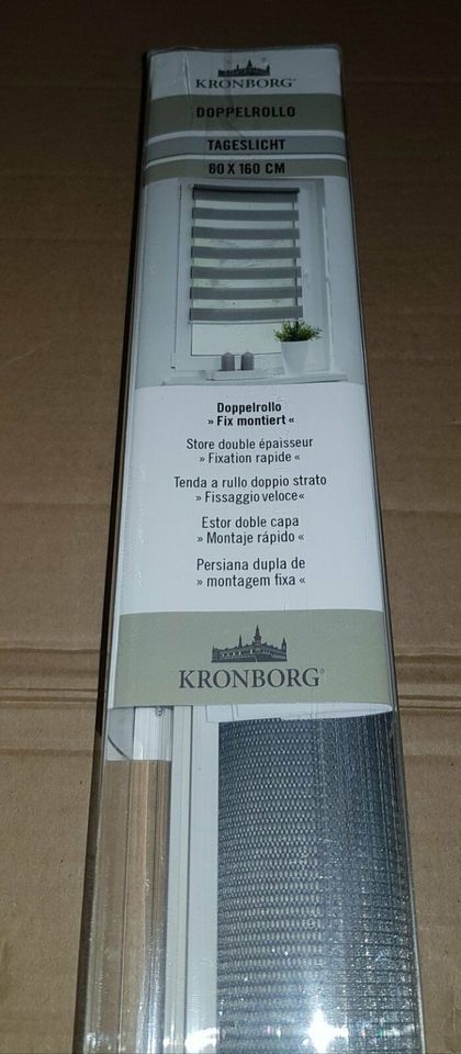 Kronborg Doppelrollo Tageslicht, 80x160 cm, ohne Bohren Grau neu in  Baden-Württemberg - Schwäbisch Hall | Heimtextilien gebraucht kaufen | eBay  Kleinanzeigen ist jetzt Kleinanzeigen
