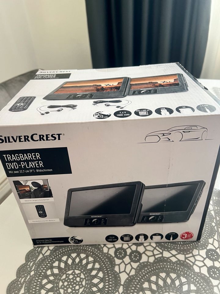 Silvercrest Tragbarer DVD Player Kopfhörer Fernbedienung Neu in Berlin