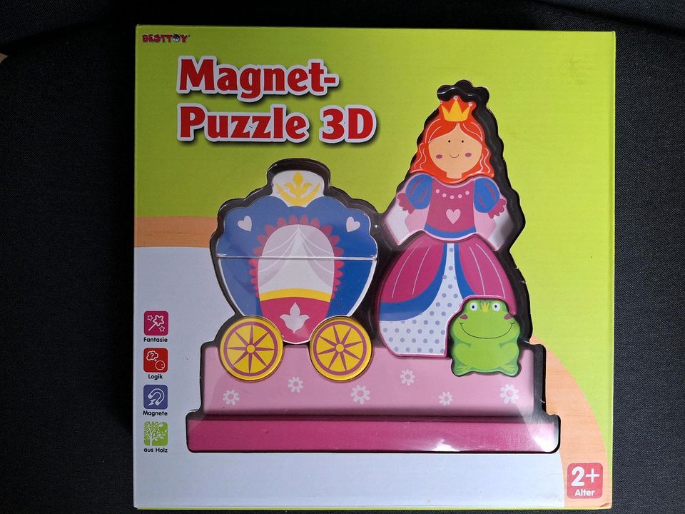 Kinder "Prinzessin" Magnet Puzzle 3D aus Holz von Besttoy in Winterbach