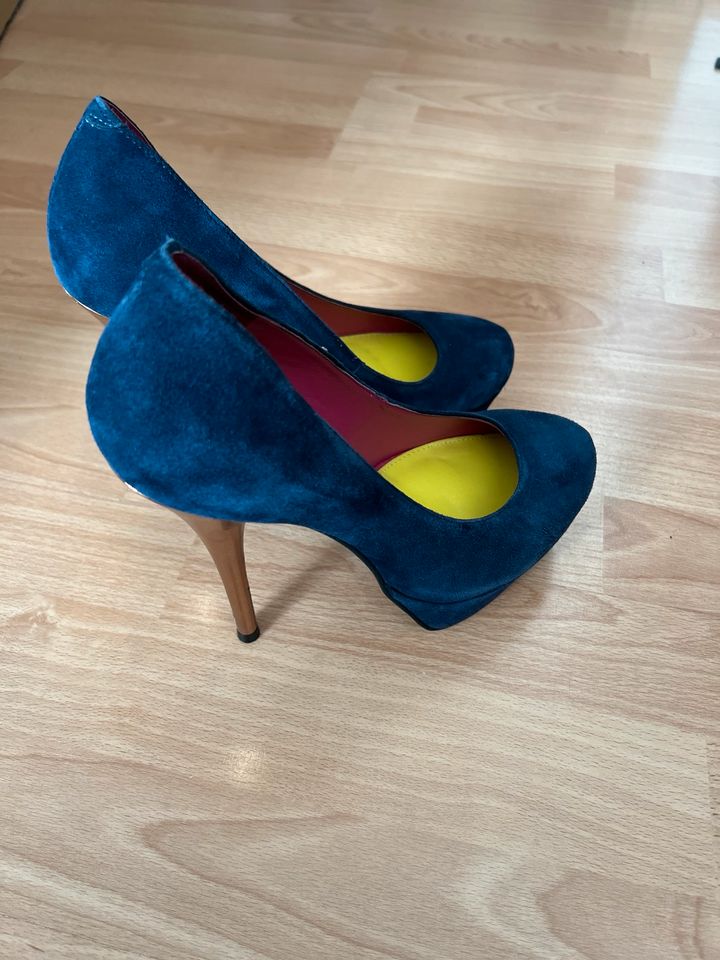 Buffalo High Heels blau samt 39 in München