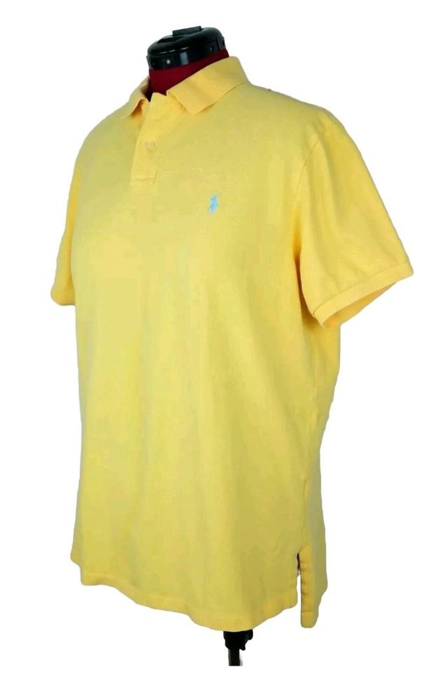 RALPH LAUREN Poloshirt Herren XL Custom Fit Premium Gelb ORIGINAL in Ludwigsburg