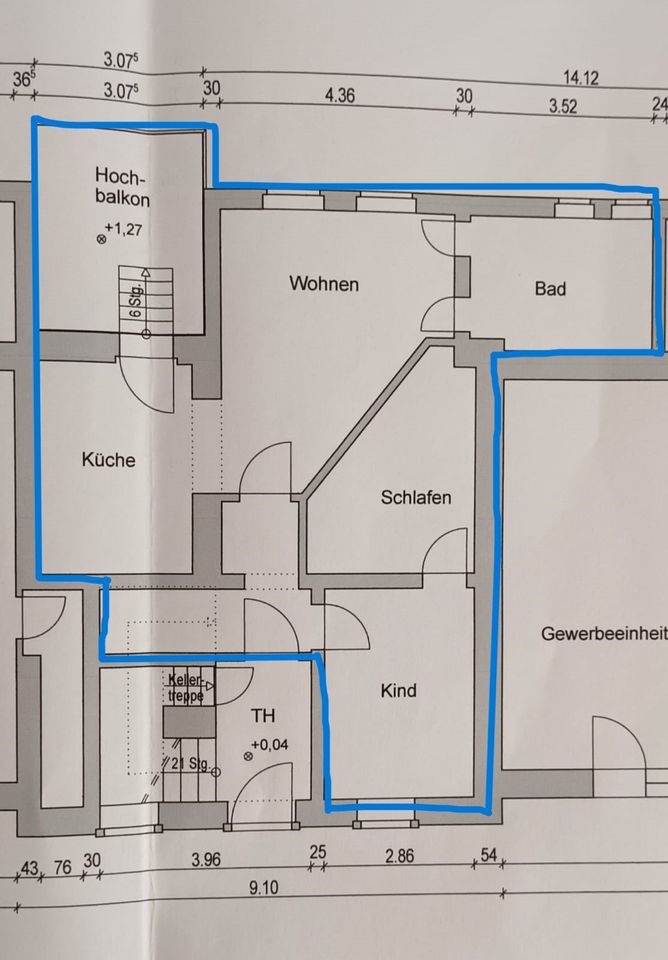 3-Raum-Wohnung mit Balkon in Bad Gottleuba-Berggießhübel