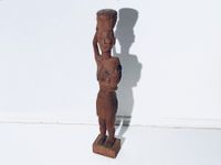 Handgeschnitzte Afrikanische Holz-Figur - Frau mit Kind - 80 cm Innenstadt - Köln Altstadt Vorschau