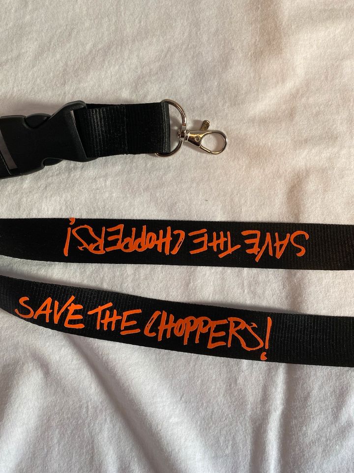 Schlüsselband „Save the choppers“ in Waldsee