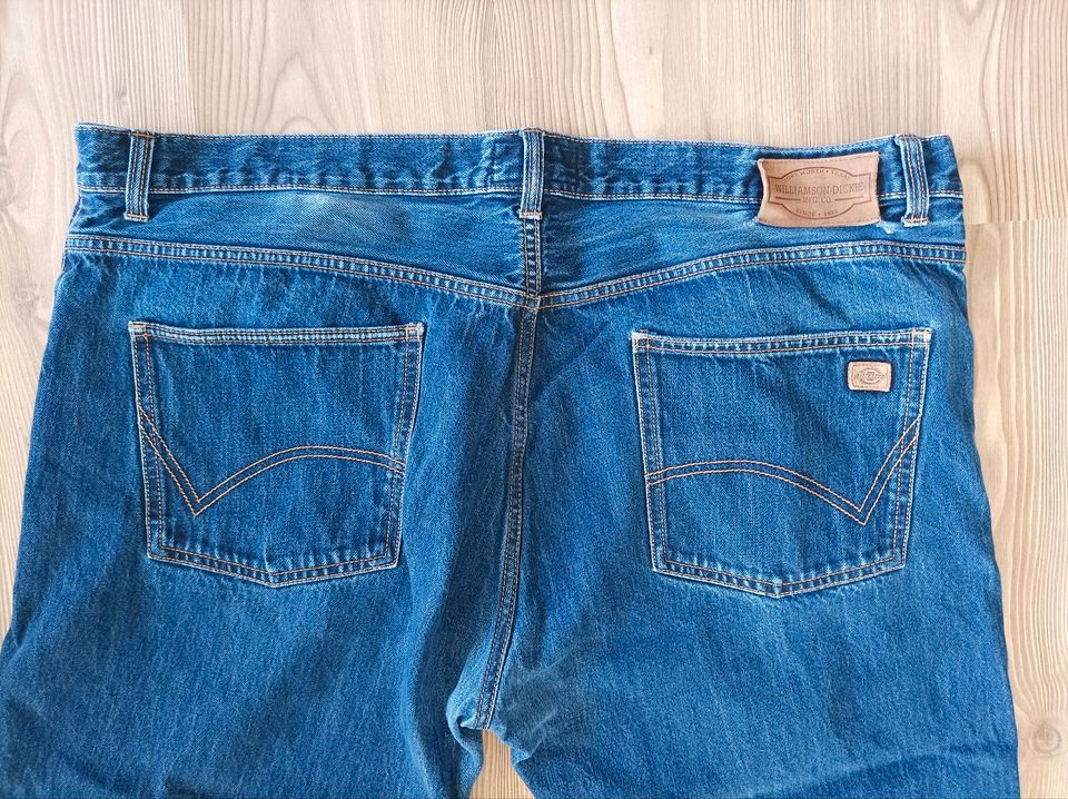 Dickies Jeans zum Knöpfen Größe 42/34 Blau in Mühlhausen