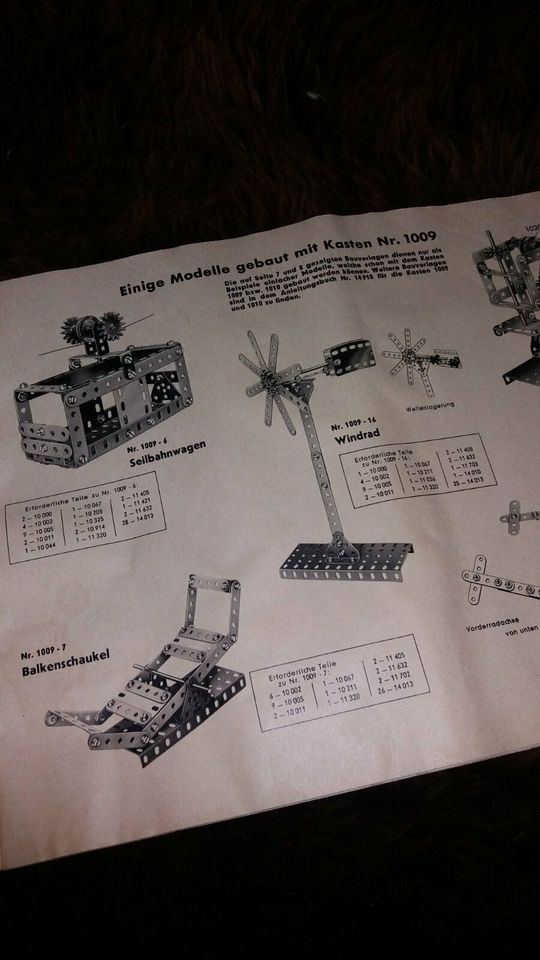 Märklin Bauanleitungen Metall 50ziger Jahre top zustand in Philippsburg